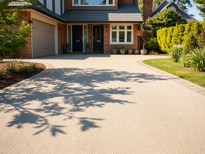 Modern resin driveway enhancing a Nottingham home